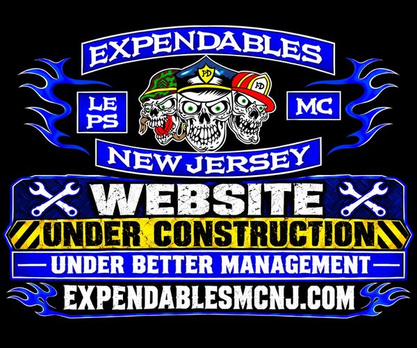 Expendables MC New Jersey website under construction graphic.