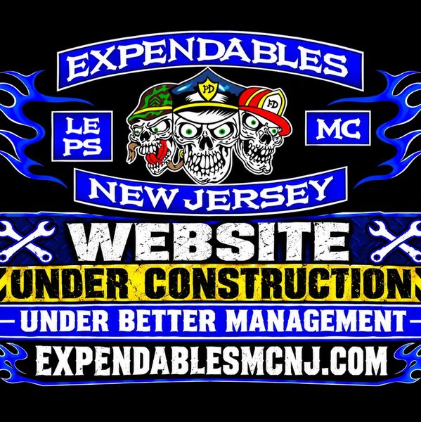 Expendables MC New Jersey website under construction graphic.