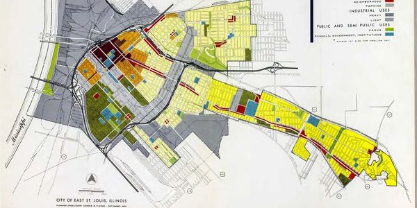 Historical map showing Land Use Plan of 1960 in East St. Louis.