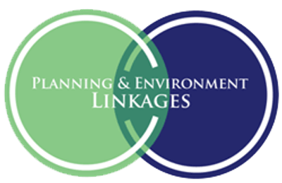 Logo of Planning & Environmental Linkages with Venn diagram background, courtesy of the Federal High