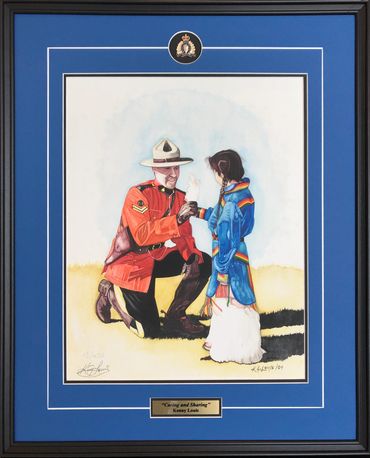 RCMP member with native child.
