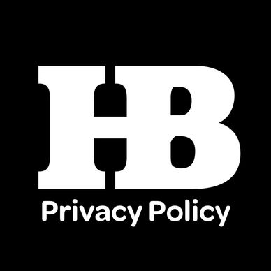 HB Privacy Policy logo in white on black background.