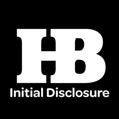 HB Initial Disclosure logo in white on black background.