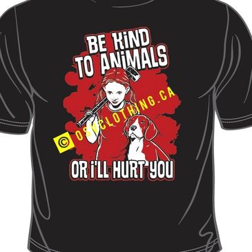 Kid's, Youths, T-shirts, shirts, graphics, Be Kid To Animals Or I'll Hurt You. 