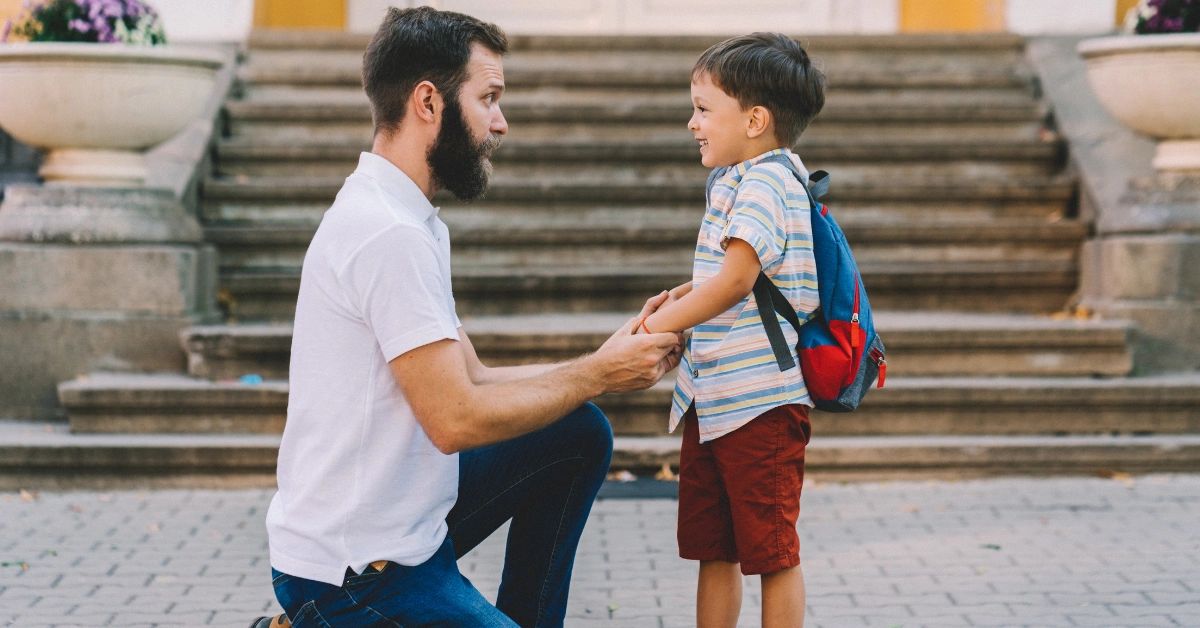 Father and Son Before School