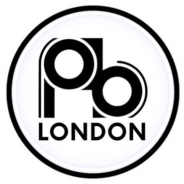 photobooths London logo. Black and white