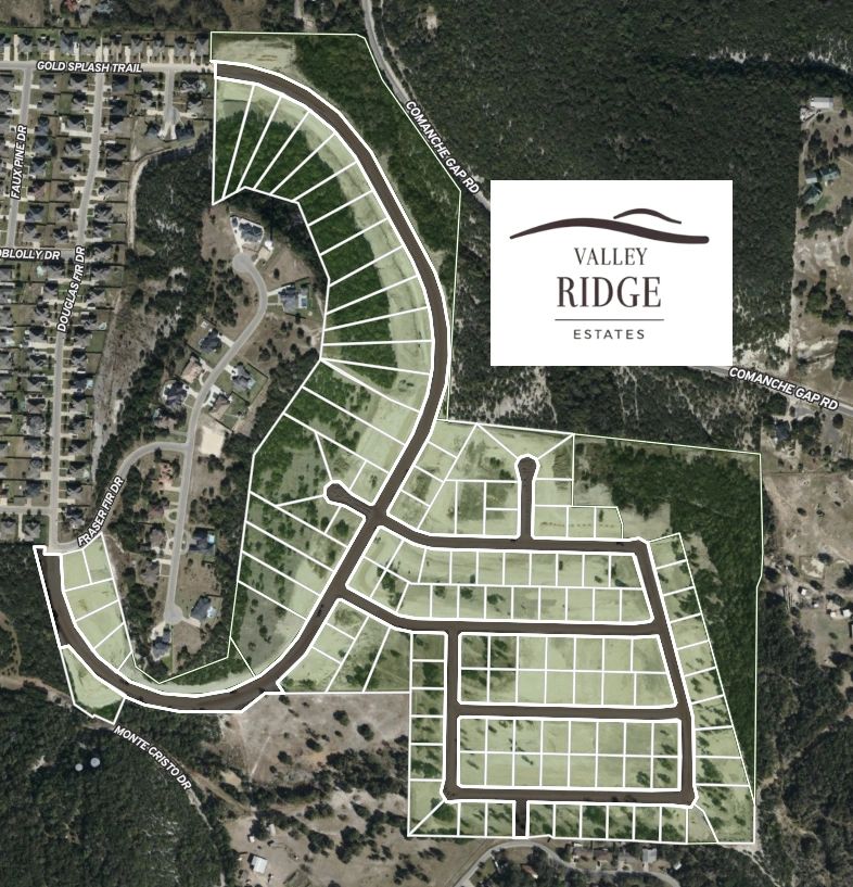 Valley Ridge Estates subdivision map