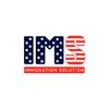Logo for IMS Immigration Solution with American flag design representing legal services partnership