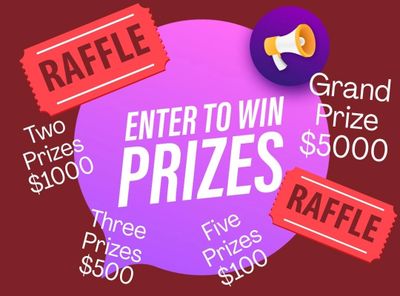 The Keene Senior Center Spring Raffle, tickets $100 each, win prizes from $5000 to $100.