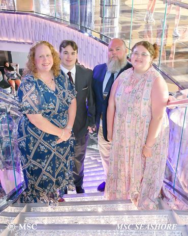 Family evening picture on board the ship