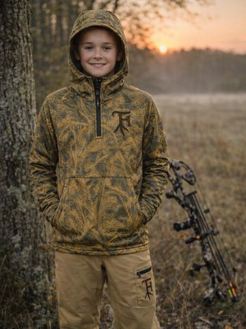 Technical Hoodie

Designed to keep young hunters warm, quiet, and ready in the moments that matter. 