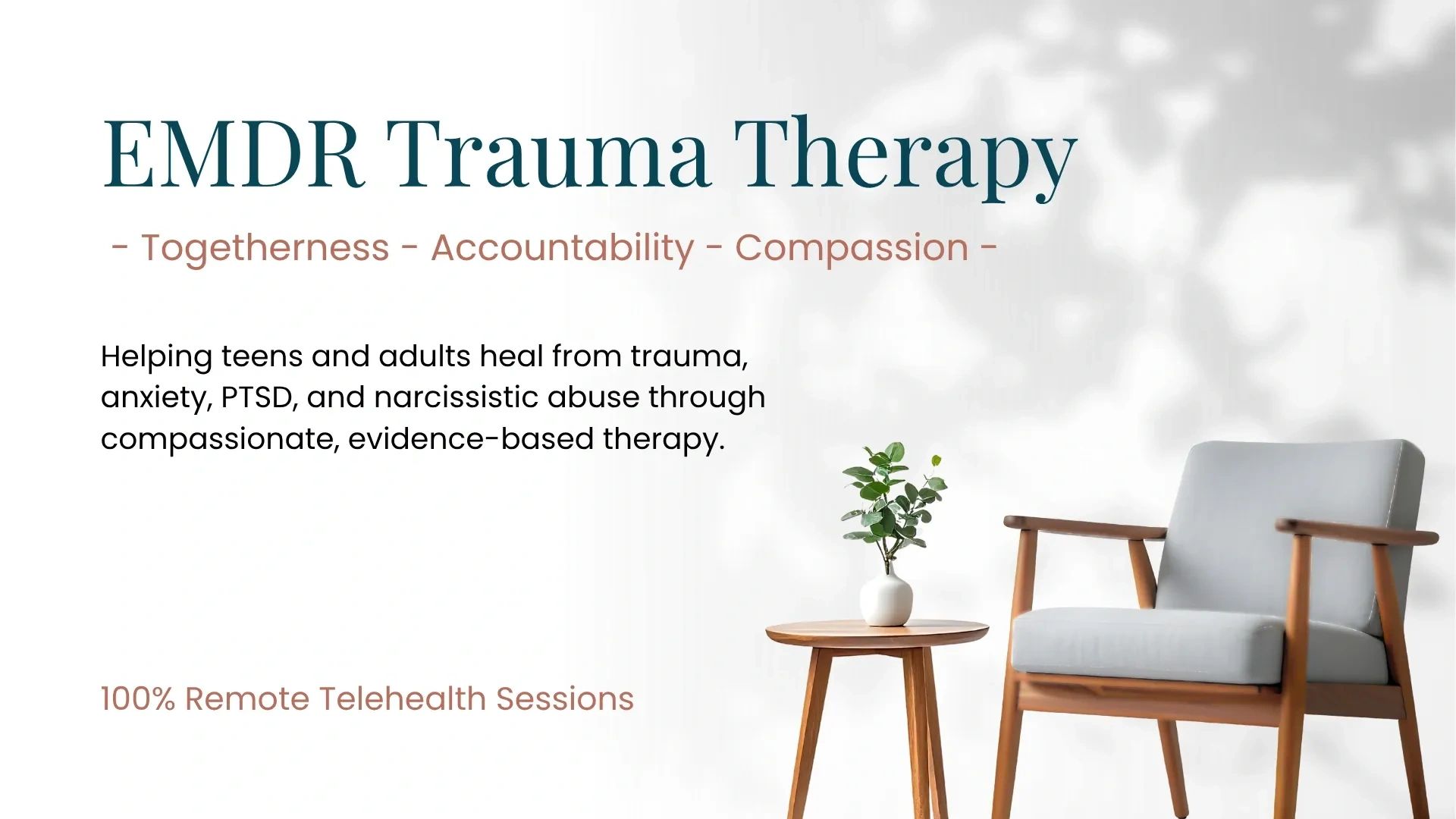 EMDR Trauma Therapy for healing from trauma and anxiety remotely.