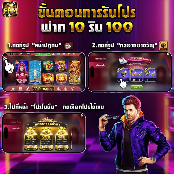 สล็อตเครดิตฟรี 10 รับ 100 โปรเด็ด fhm99 app ที่ไม่ควรพลาด