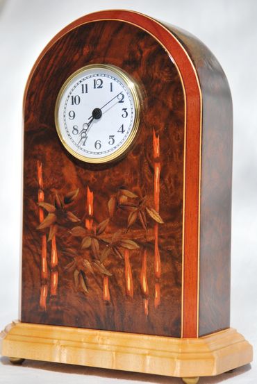 marquetry clock