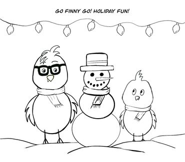 Go Finny Go holiday snowman
