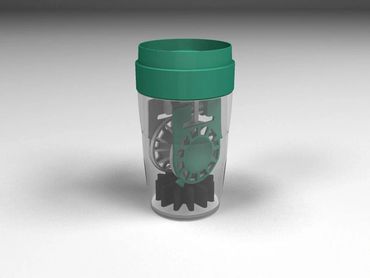 3d render of contact lens bottle