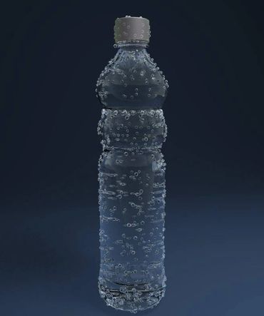 3d render of water bottle