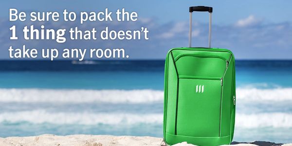 Manulife Travel Insurance - Bag on a beach. 