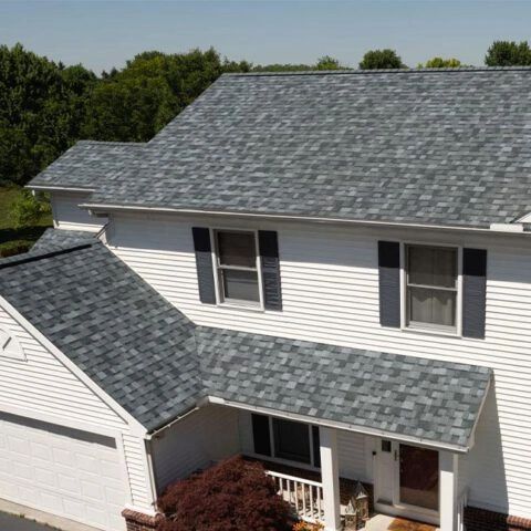 Residential roof replacement in progress by Pro Roofing Systems Inc. in the Kansas City area.