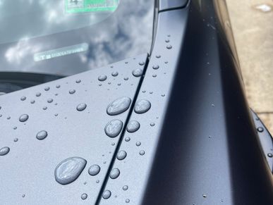 Water beading on matte ppf