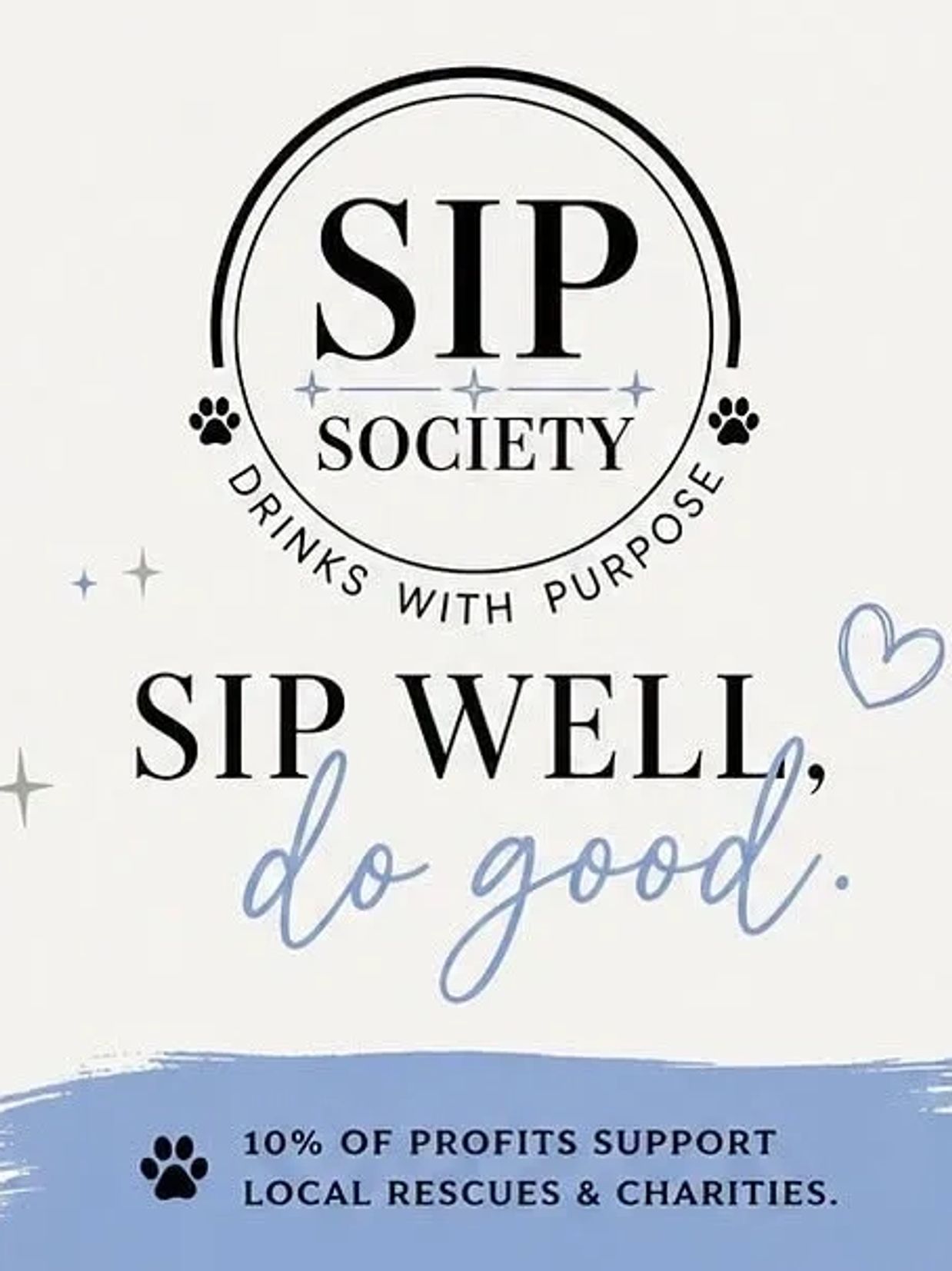 SIP Society promotes purposeful drinking with local charity support.
