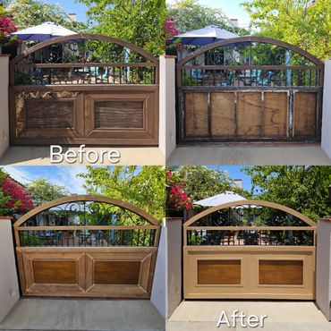 Title: Residential Custom Wood Gate Restoration