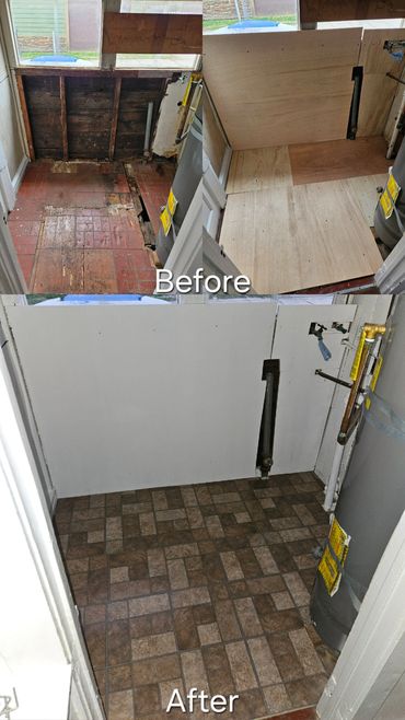 Title: Residential Subfloor Repair & Vinyl Flooring Installation