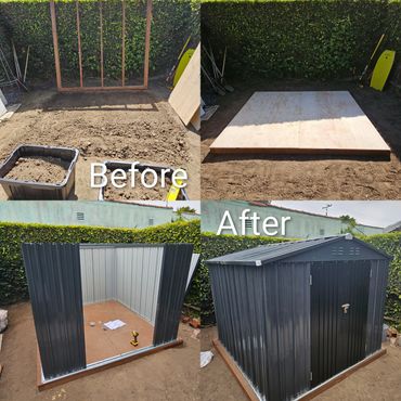 Title: Residential 8' × 10' Storage Shed & Wood Subfloor Installation