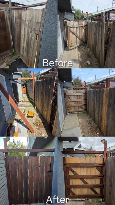 Title: Residential Wood Gate Repair & Reinforcement