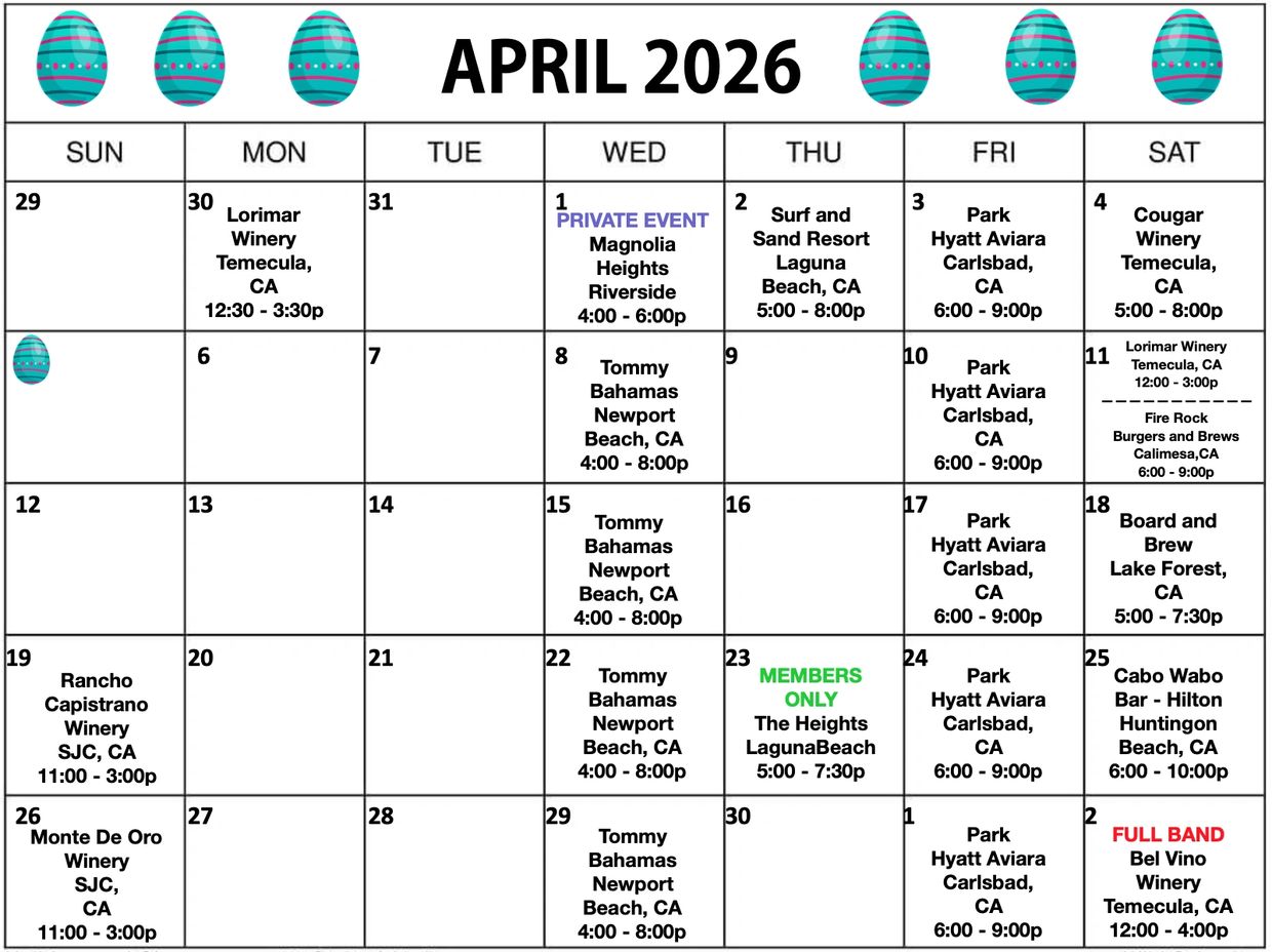 4..2026 - Musician for hire, temecula musician, orange county musician, wedding musician, wedding ba