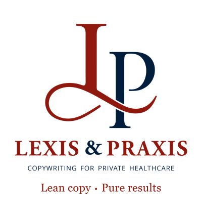 Logo for Lexis &amp; Praxis copywriting in healthcare.