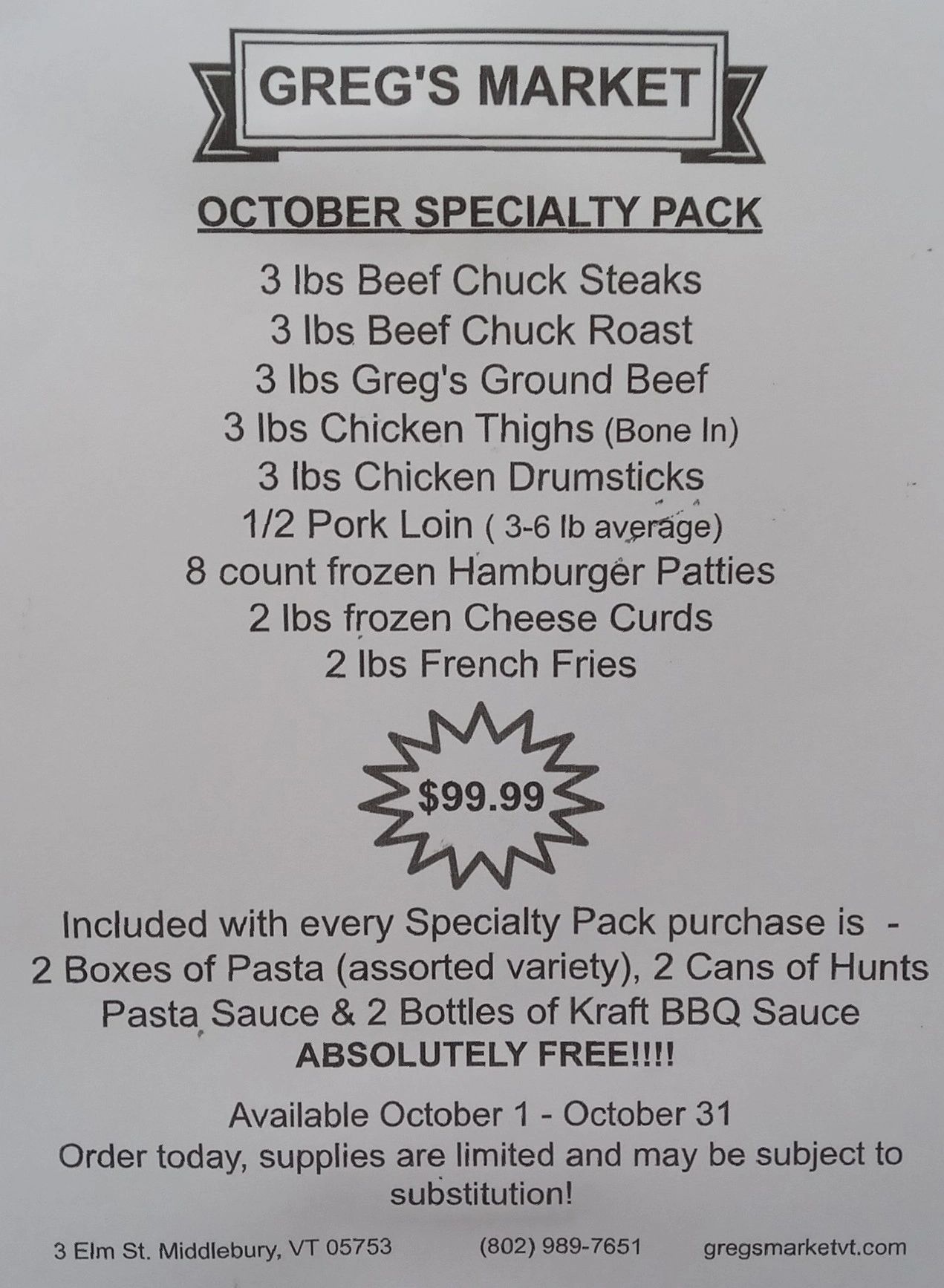 Greg's Market Custom Meat, Groceries, Deli, Produce, Local Food