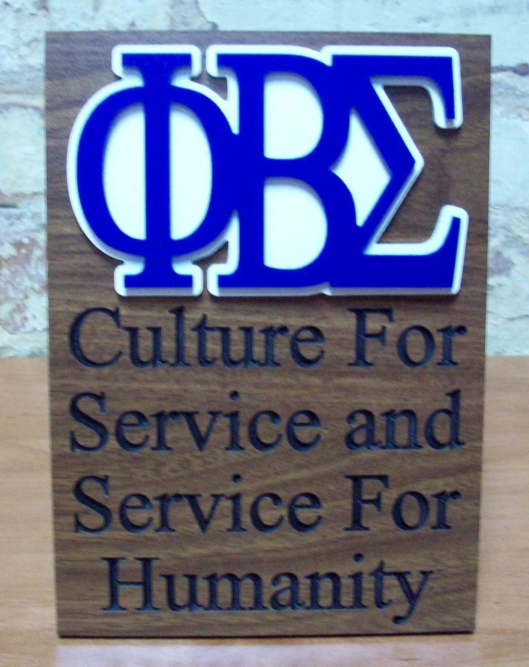 Lettres De Bureau Phi Beta Sigma En Bois - Décoration Divine 9 - 11 X 4.5 Pouces - Fabriqué USA