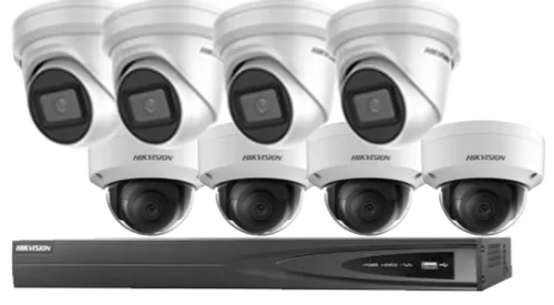 Hikvision Turret and Dome Security Cameras with NVR installation in Mississauga