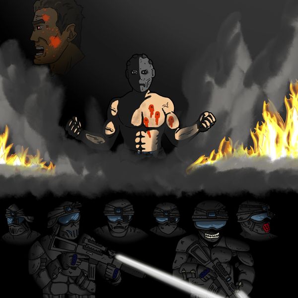 Concept comic book cover for a Scribes Guild published story "Deadfire - The Dead Doctor".