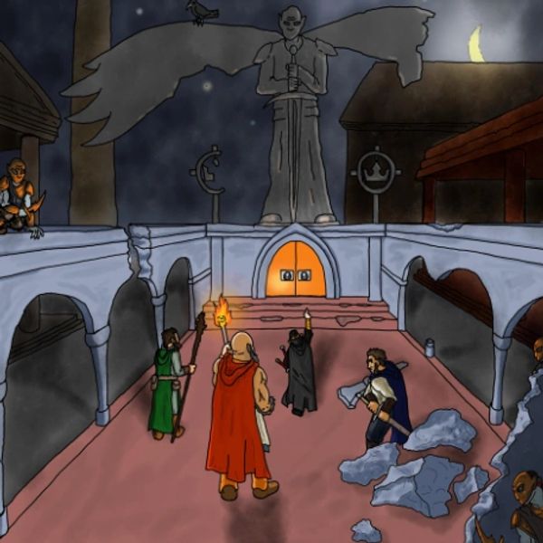 Concept comic book cover for a Scribes Guild published D&D fantasy adventure comic book. 
