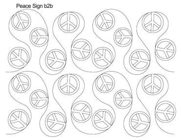 Pattern of interconnected peace signs.