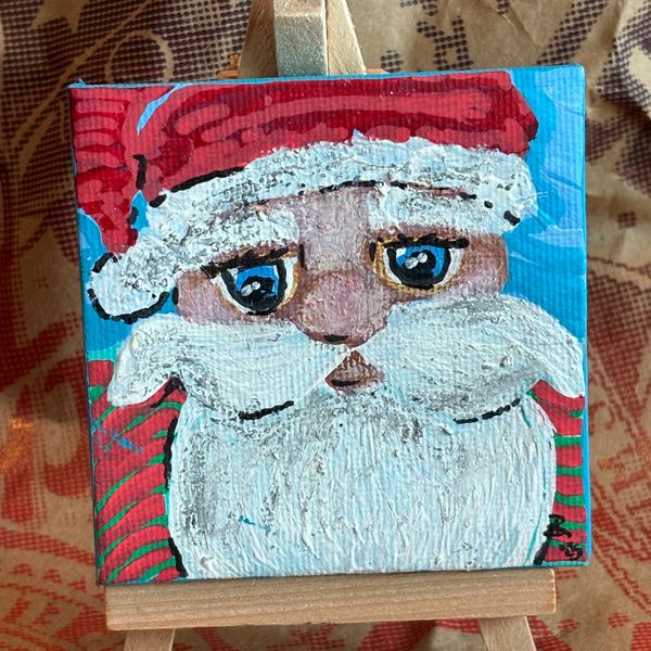 Square canvas, 3” x 3”, st. Nicholas