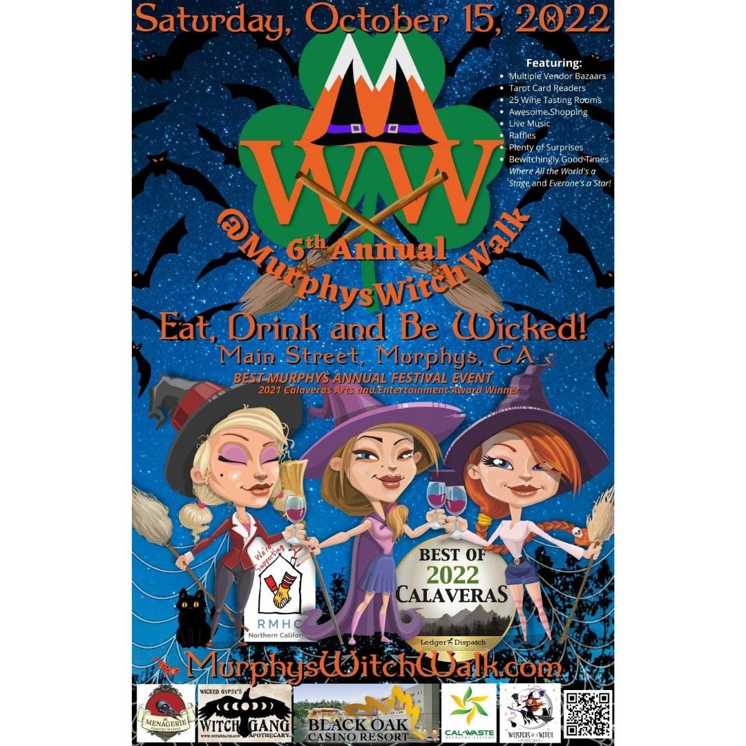 6th Annual Murphys Witch Walk Sponsor Poster and 2 Stickers