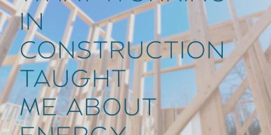Wood frame construction with inspirational quote.
