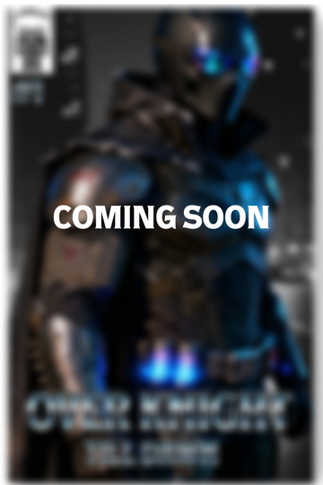 Coming soon: a dark, armored vigilante character reveal.