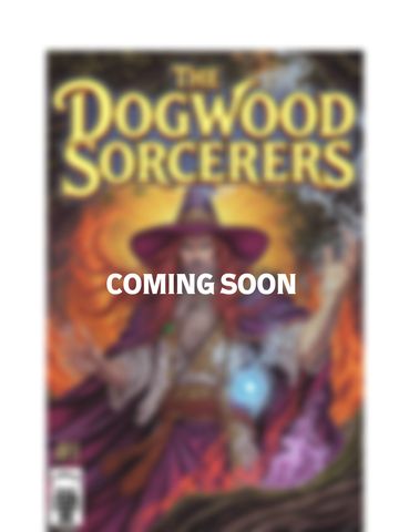 Comic cover featuring a sorcerer in a purple robe and hat, titled 'The Dogwood Sorcerers'.