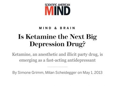 Interesting Scientific American article 

https://www.scientificamerican.com/article/is-ketamine-nex