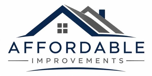 Logo for Affordable Improvements with house roof design.
