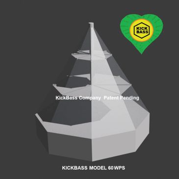 3D model of the KickBass Company boat.