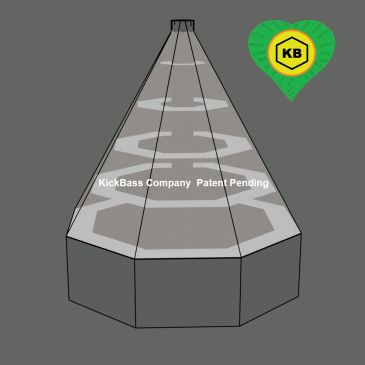3D model of a KickBass with KB logo.