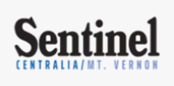 Logo of Sentinel Centralia/Mt. Vernon in bold and blue text.