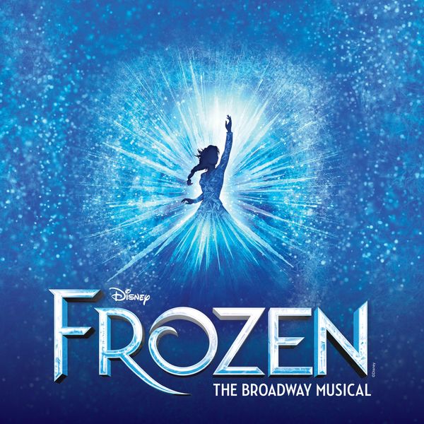 Frozen The Broadway Musical poster with silhouette of Elsa.
