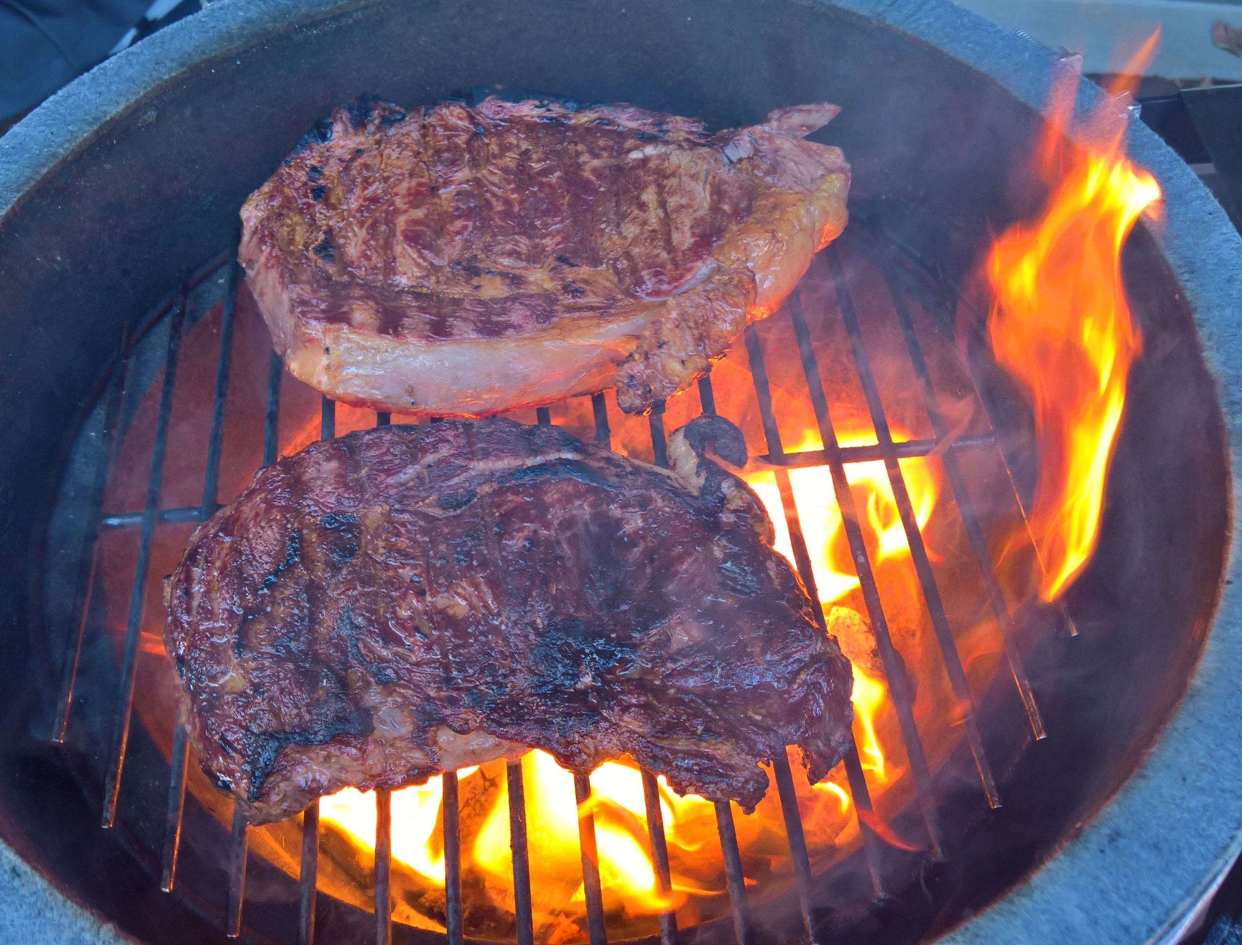 Ribeye Steaks, High Temperature Seared