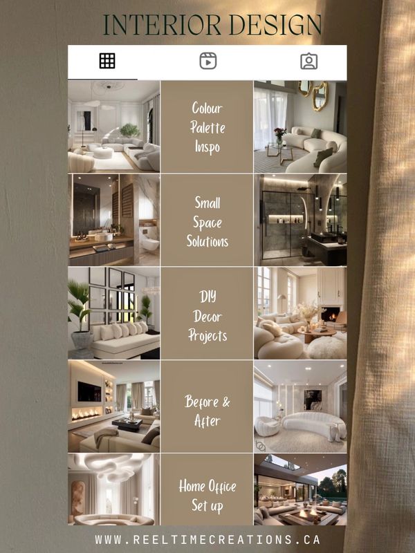 Instagram Interior Design Content Creation Feed 